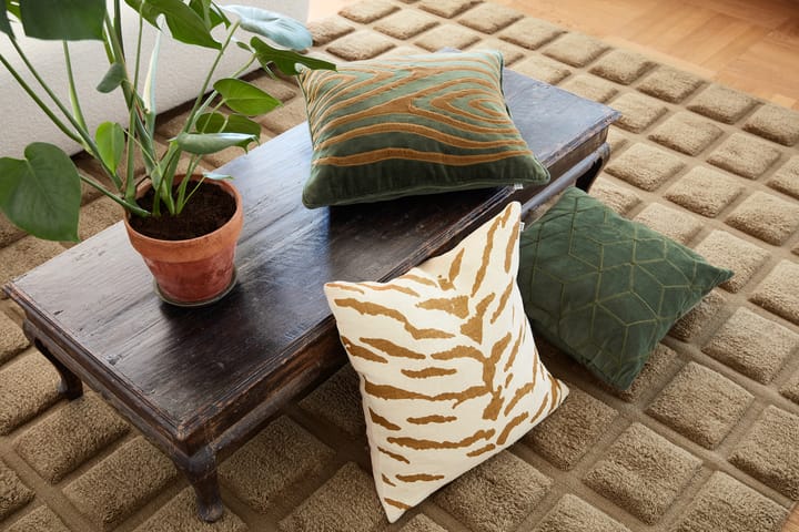 미타 쿠션 커버 50x50 cm, Forest green-cognac Chhatwal & Jonsson | 샤트왈앤존슨
