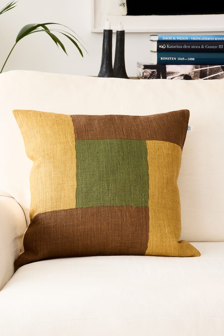 헤일로 베개커버 50x50 cm, Taupe-Spicy Yellow-Cactus Green Chhatwal & Jonsson | 샤트왈앤존슨