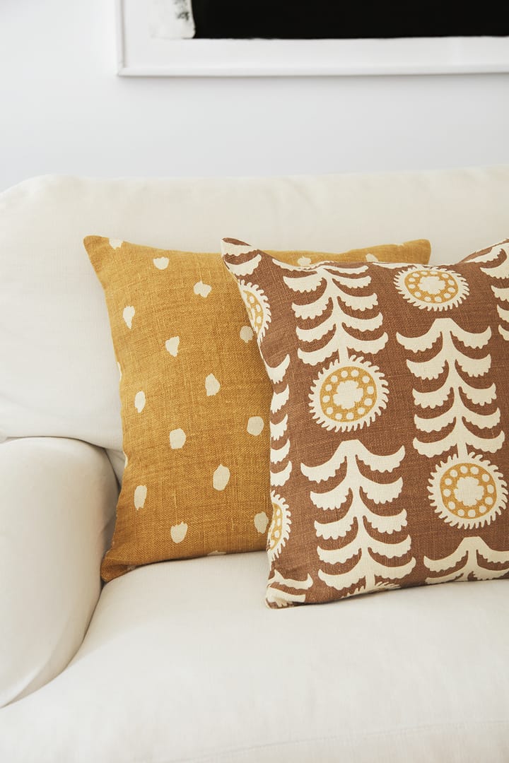 알로크 쿠션 커버 50x50 cm - Taupe-spicy yellow - Chhatwal & Jonsson | 샤트왈앤존슨