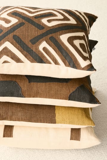 Gujarat 베개커버 50x50 cm - Dark Brown-Taupe - Chhatwal & Jonsson | 샤트왈앤존슨