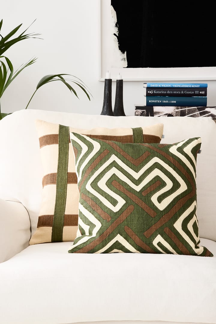 Gujarat 베개커버 50x50 cm, Taupe-Cactus Green Chhatwal & Jonsson | 샤트왈앤존슨