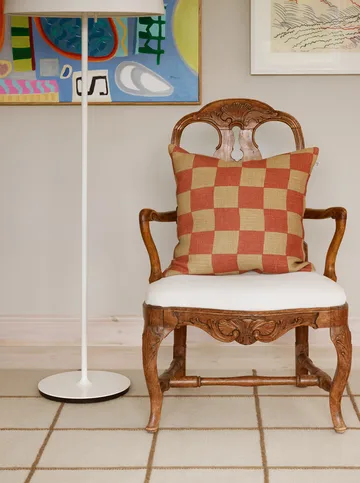 버팔로 체크 - Khaki-apricot orange, 50x50 cm - Chhatwal & Jonsson | 샤트왈앤존슨