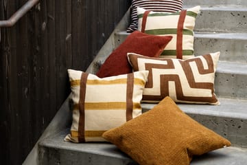 Kiran 베개커버 50x50 cm - Spicy Yellow-Taupe - Chhatwal & Jonsson | 샤트왈앤존��슨