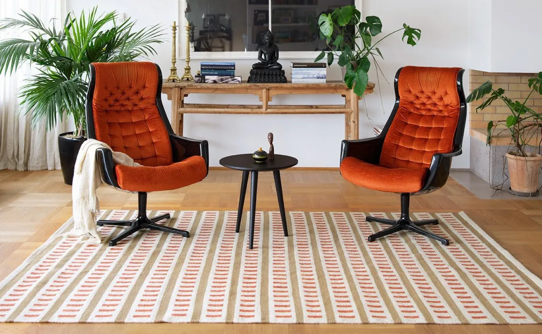 라다크 울 러그, Off white-beige-rust, 180x270 cm Chhatwal & Jonsson | 샤트왈앤존슨