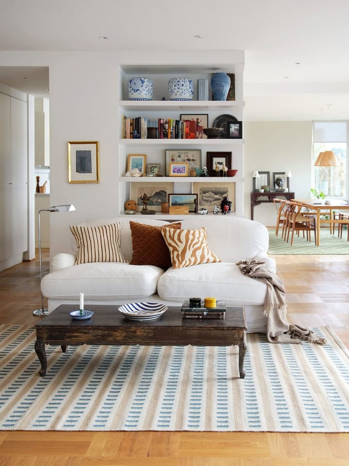 라다크 울 러그, Off white-l. beige-heaven blue, 180x270 cm Chhatwal & Jonsson | 샤트왈앤존슨
