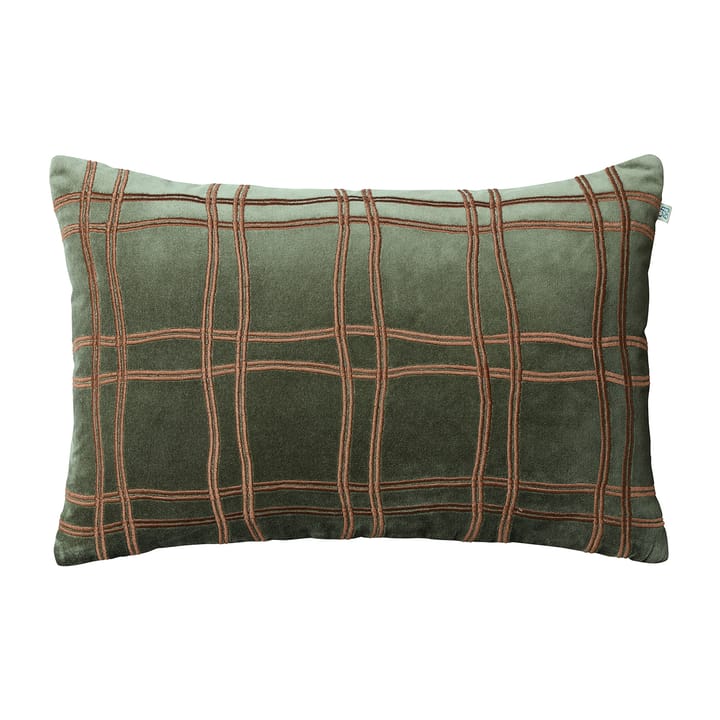 Tattersall 베개커버 40x60 cm - Forest green-cognac - Chhatwal & Jonsson | 샤트왈앤존슨