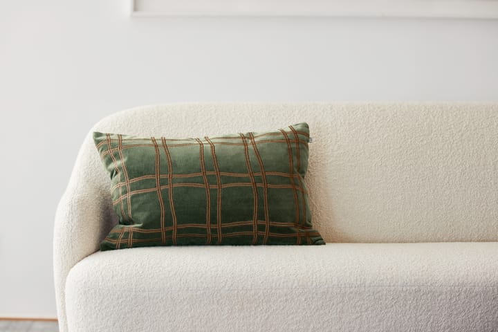 Tattersall 베개커버 40x60 cm, Forest green-cognac Chhatwal & Jonsson | 샤트왈앤존슨