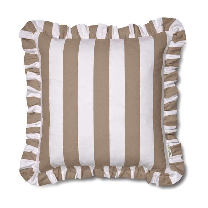 쿠션 커버 러플 스트라이프 50x50 cm - Beige - Classic Collection | 클래식 콜렉션