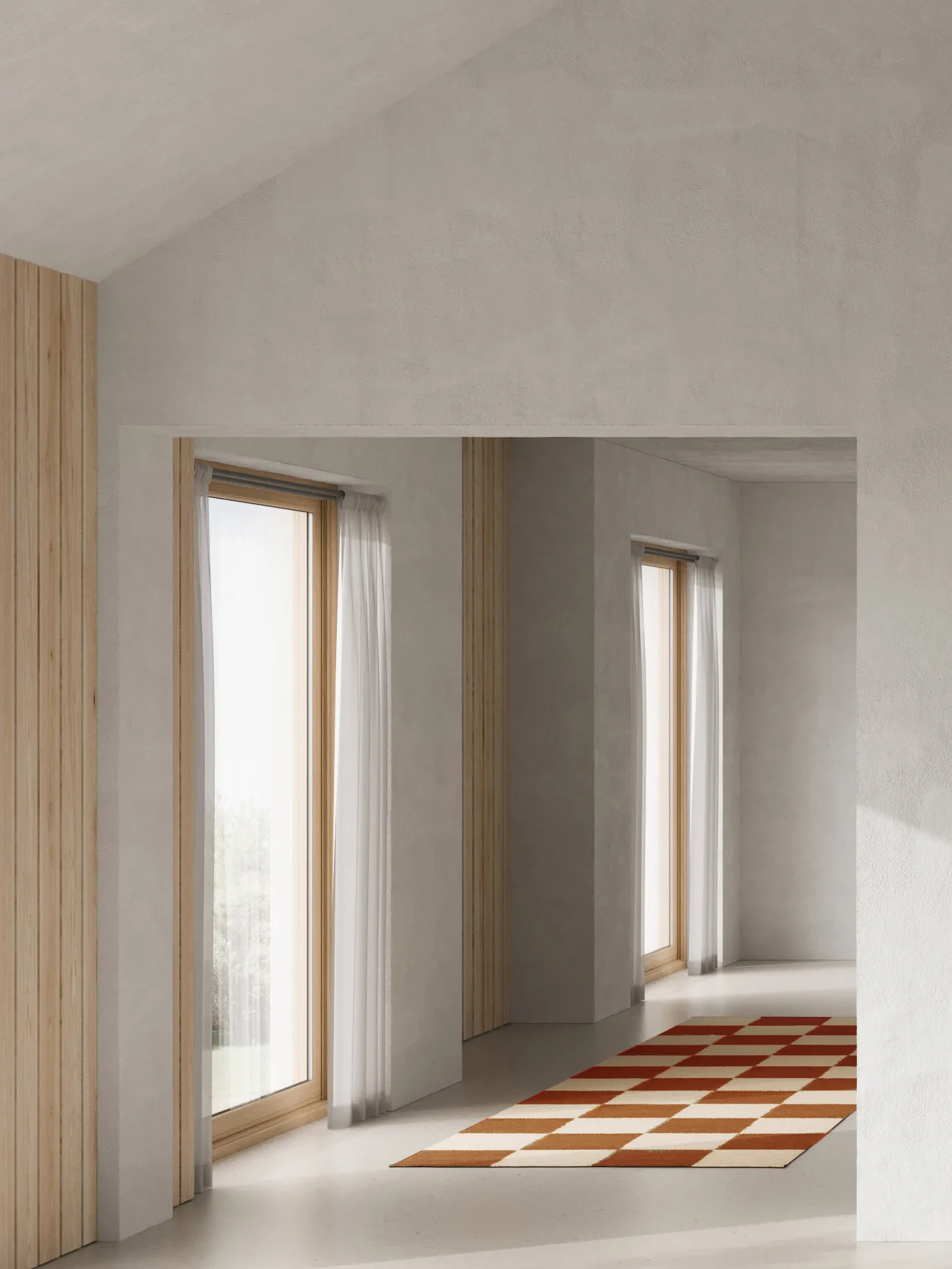 스퀘어 러너 러그, Brown-natural, 80x200 cm Classic Collection | 클래식 콜렉션