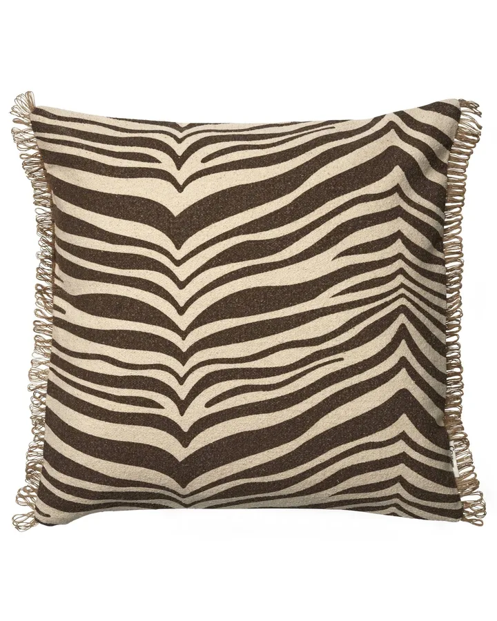 Zebra 쿠션 - Brown-natural, 50x50 cm - Classic Collection | 클래식 콜렉션