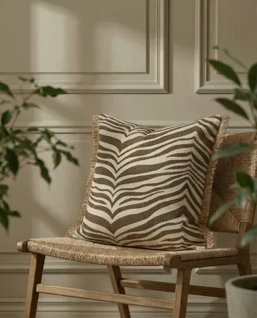 Zebra 쿠션 - Brown-natural, 50x50 cm - Classic Collection | 클래식 콜렉션