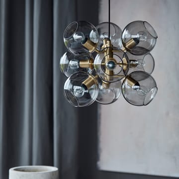 테이지 펜던트 조명 - brass-smoke coloured glass - CO Bankeryd | 케어오브뱅커리드