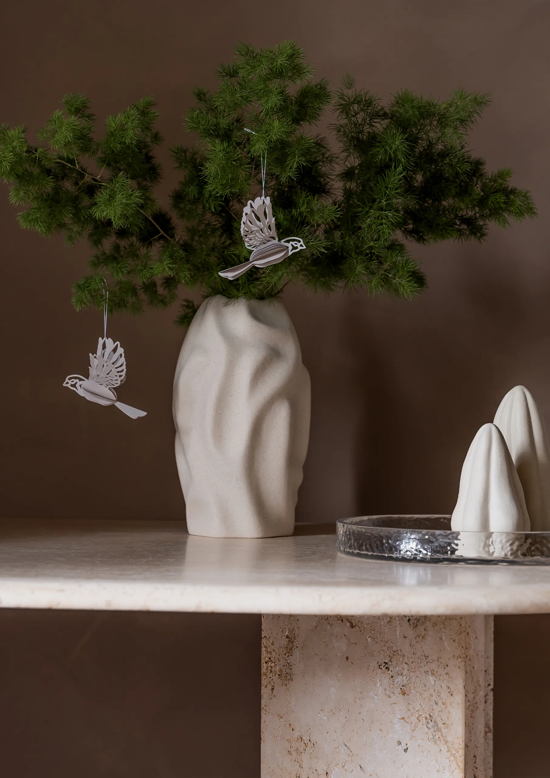 페이퍼 버드 행잉 데코레이션 2팩, Sand Cooee Design | 쿠이디자인