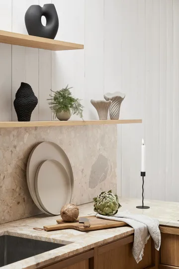 커브드 캔들 홀더 23 cm - Black - Cooee Design | 쿠이디자인