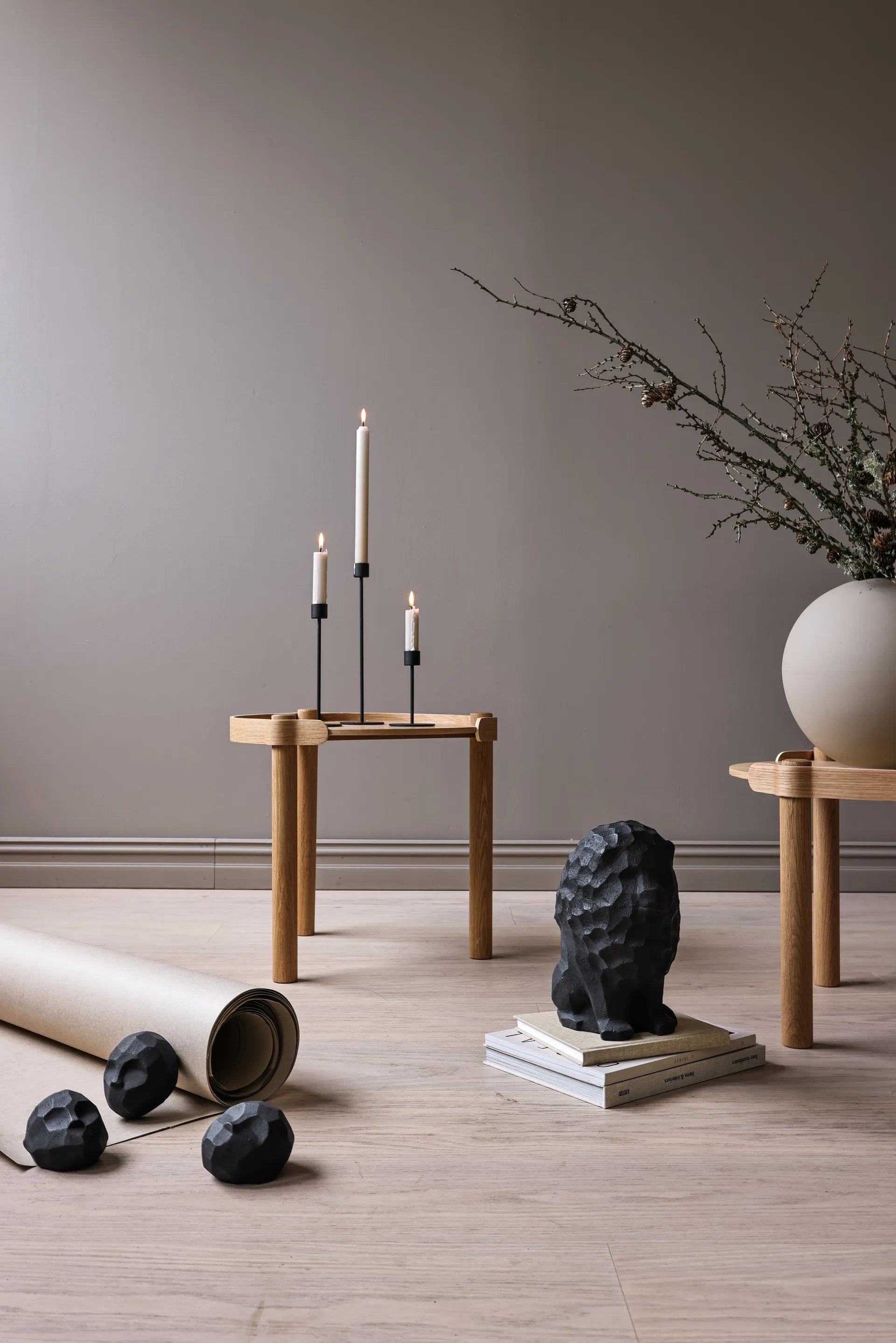 페블 헤드 조각 3개 세트, Coal Cooee Design | 쿠이디자인