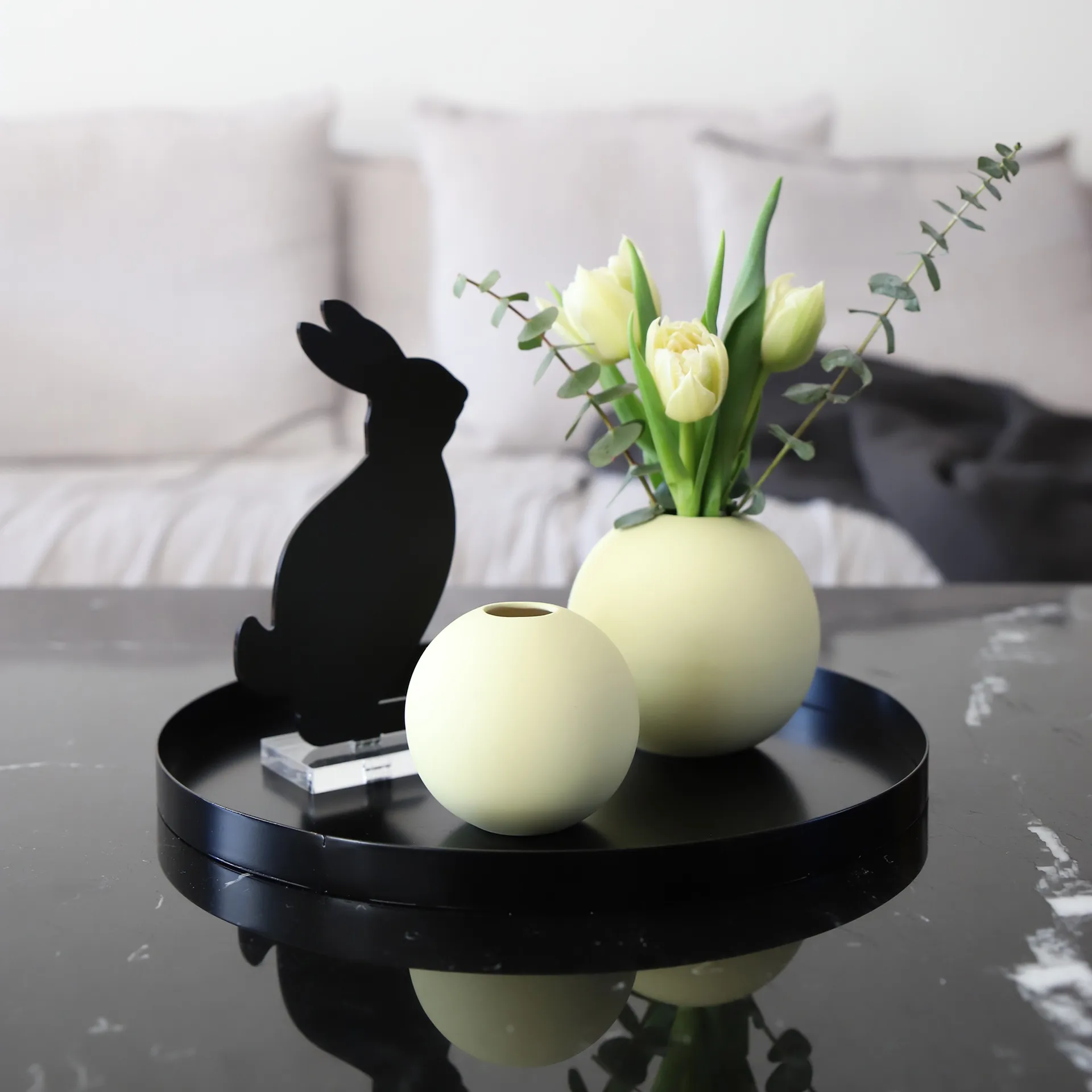 쿠이 트레이 30 cm rund, black Cooee Design | 쿠이디자인