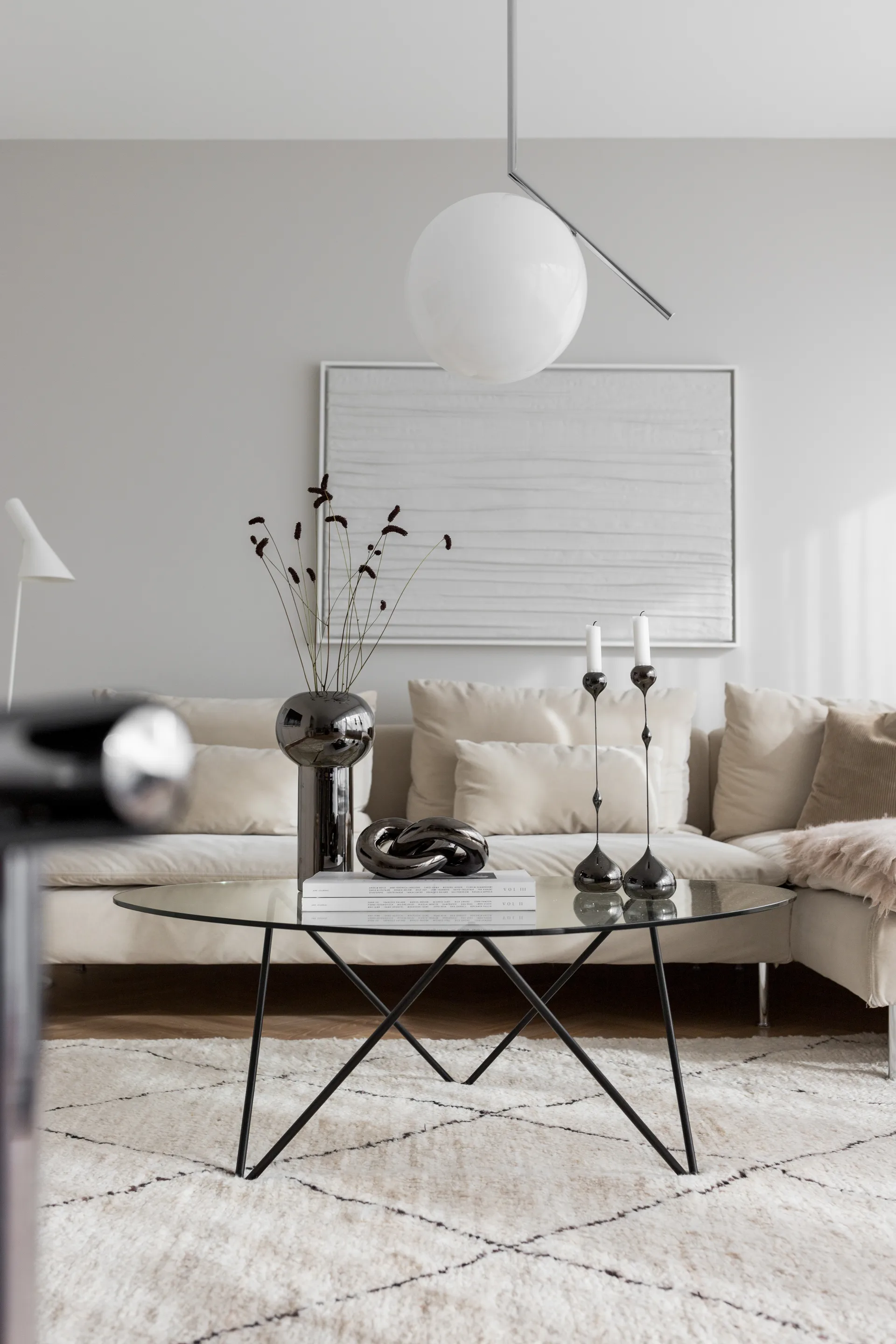 필라 화병 32 cm, Dark Silver Cooee Design | 쿠이디자인