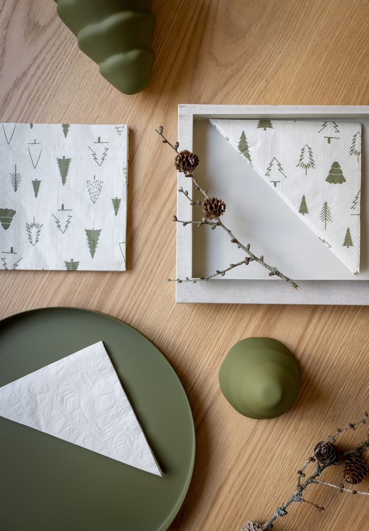우즈 냅킨 33x33 cm 20팩 - Shell-olive - Cooee Design | 쿠이디자인