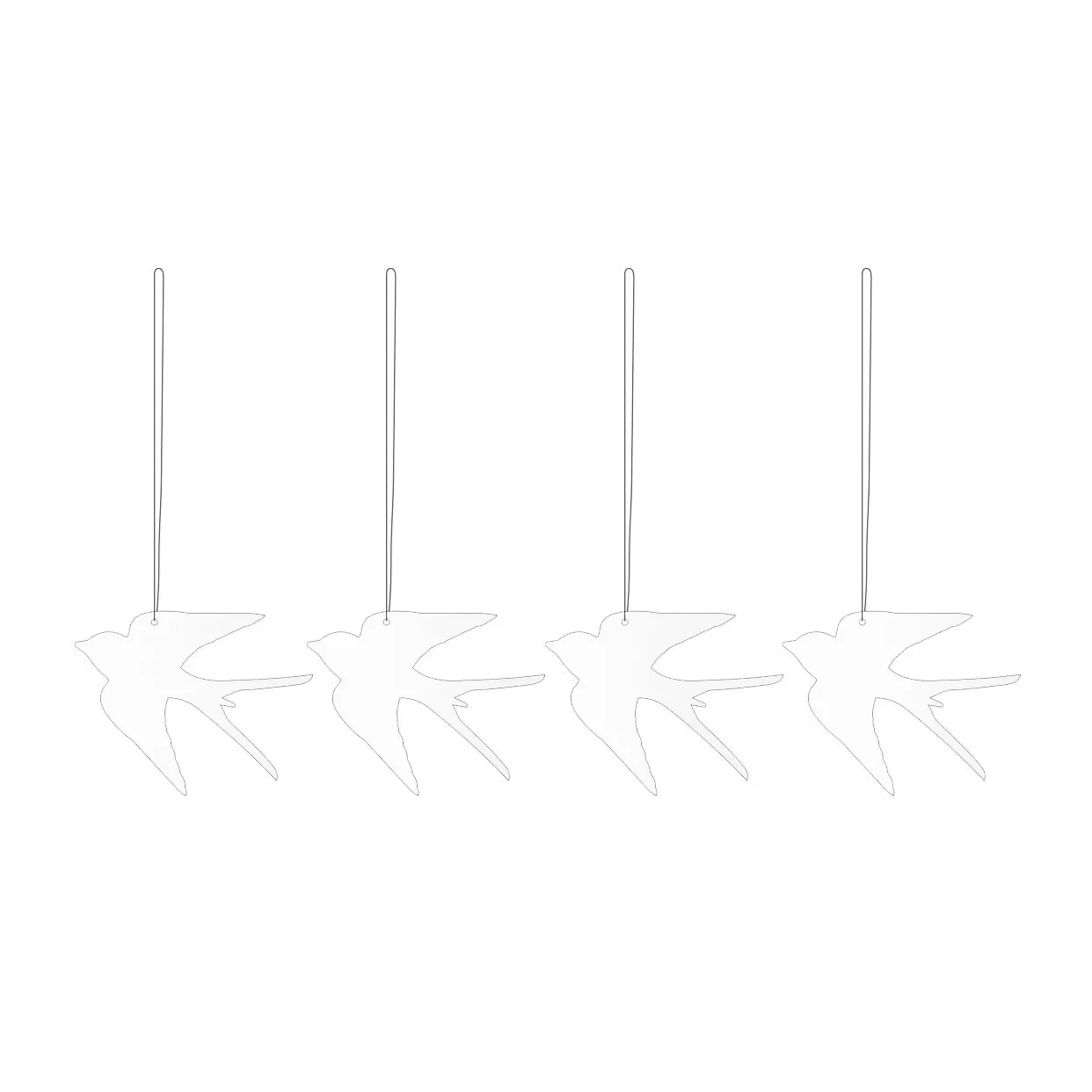 이스터 데코 버드 이스터 데코레이션 4개 세트, White Cooee Design | 쿠이디자인