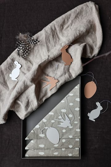 이스터 데코 산토끼 이스터 데코레이션 4개 세트 - White - Cooee Design | 쿠이디자인