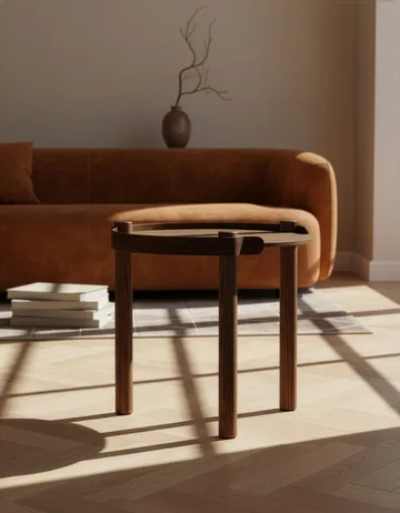 우디 테이블 Ø45 cm - Dark stained oak - Cooee Design | 쿠이디자인