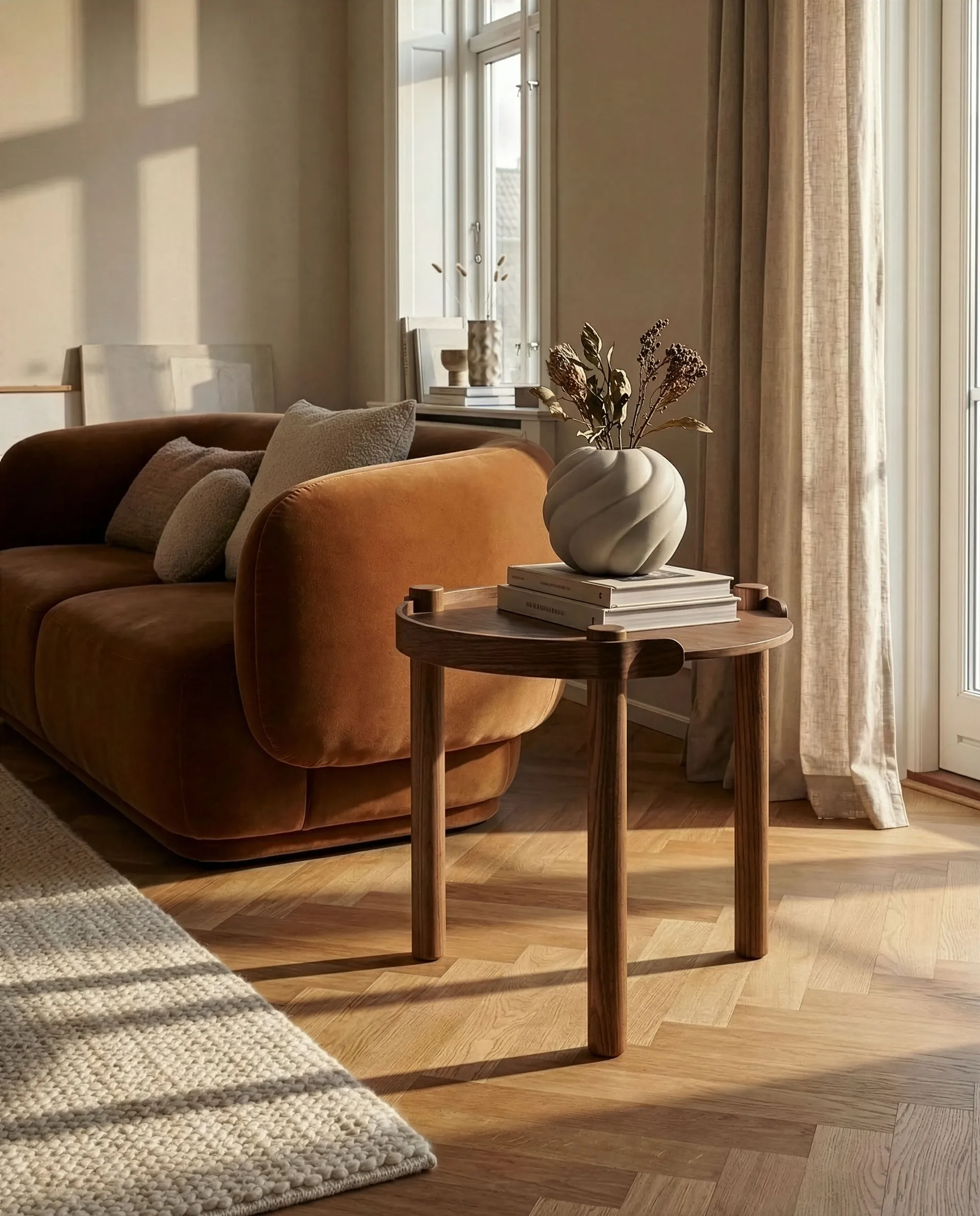 우디 테이블 Ø45 cm, Dark stained oak Cooee Design | 쿠이디자인
