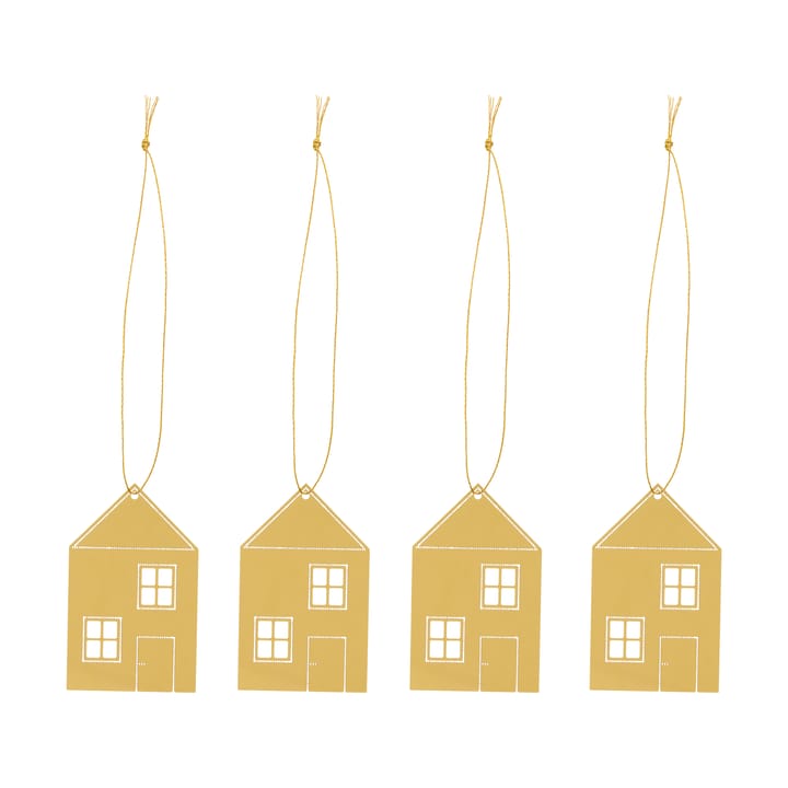 크리스마스 장식 타운 하우스 6 cm - Brass - Cooee Design | 쿠이디자인