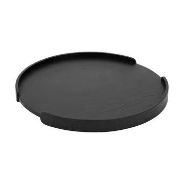 우디 트레이 - Black-stained oak, Ø35 cm - Cooee Design | 쿠이디자인