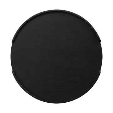 우디 트레이 - Black-stained oak, Ø35 cm - Cooee Design | 쿠이디자인