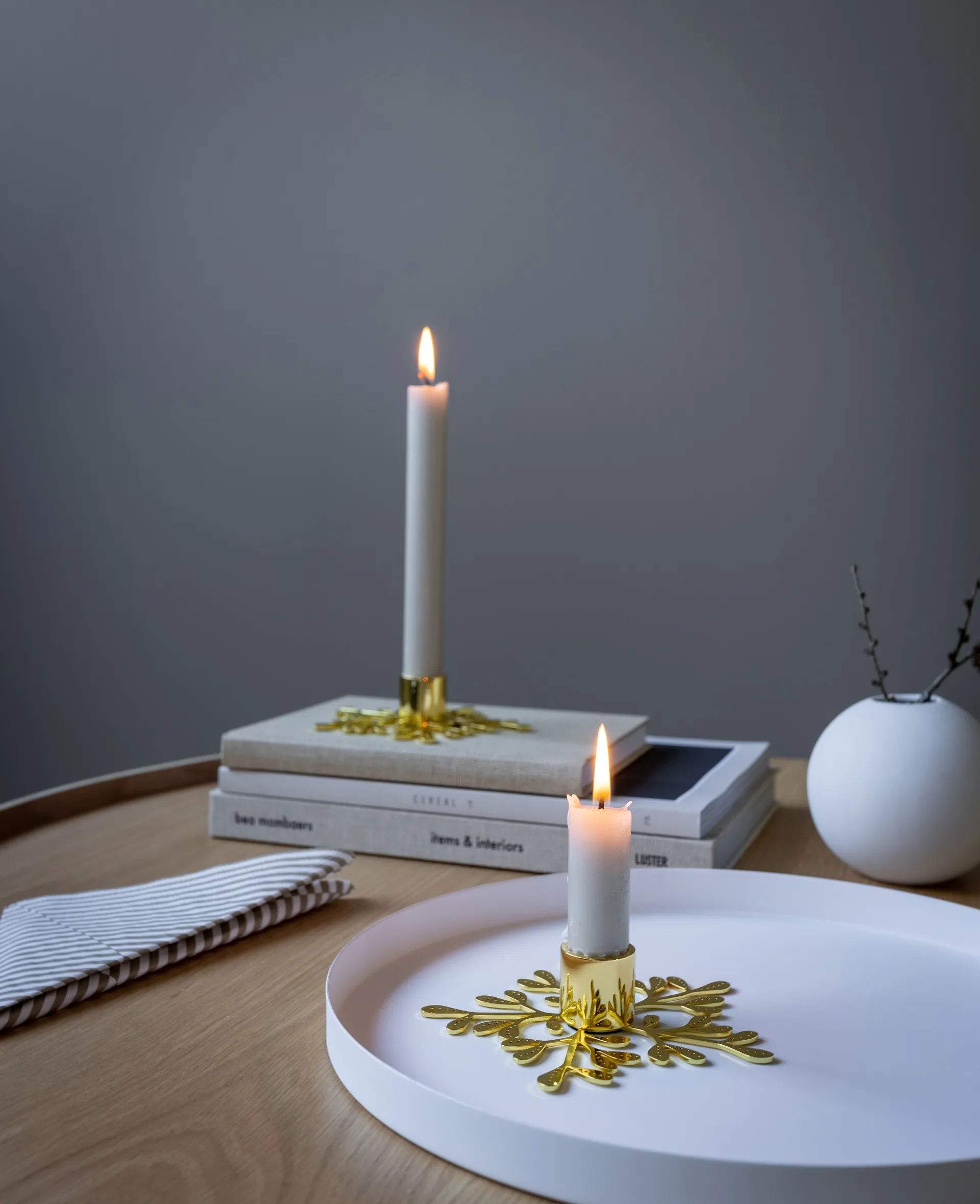 겨우살이 캔들 스틱, brass Cooee Design | 쿠이디자인