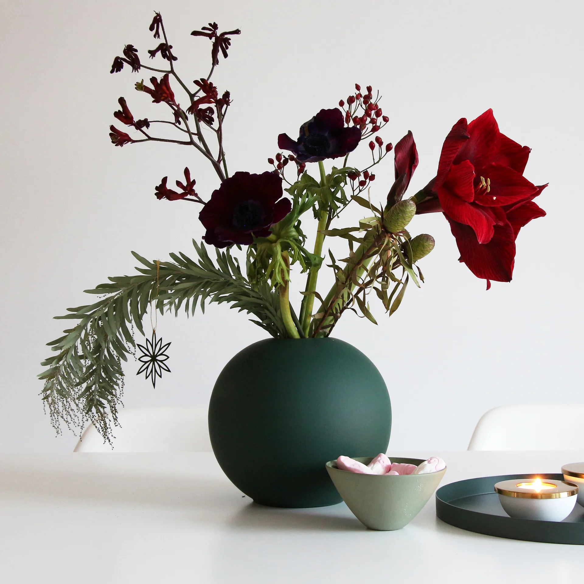 볼 화병 dark green, 20 cm Cooee Design | 쿠이디자인