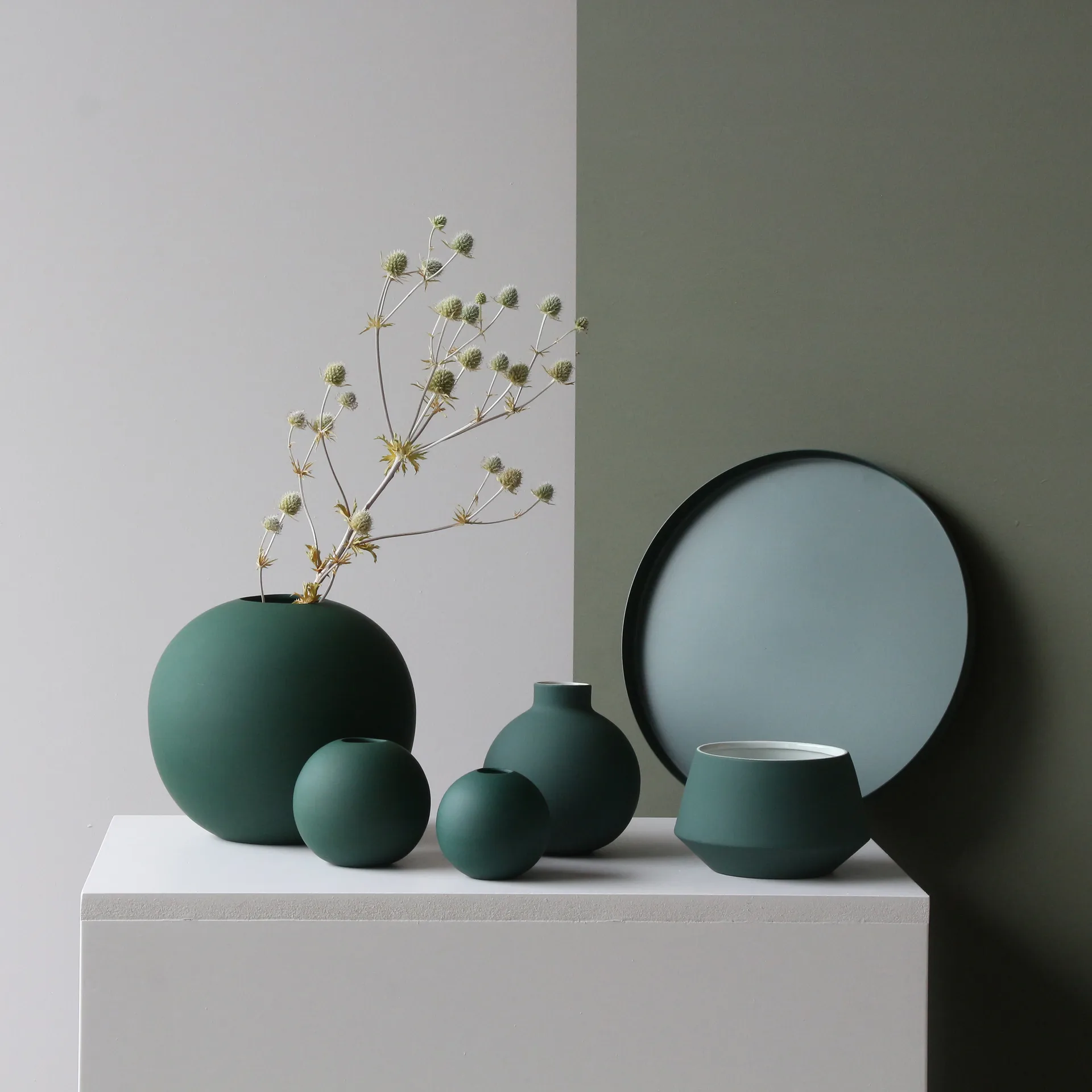볼 화병 dark green, 8 cm Cooee Design | 쿠이디자인