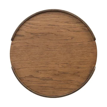 우디 트레이 - Dark stained oak, Ø35 cm - Cooee Design | 쿠이디자인