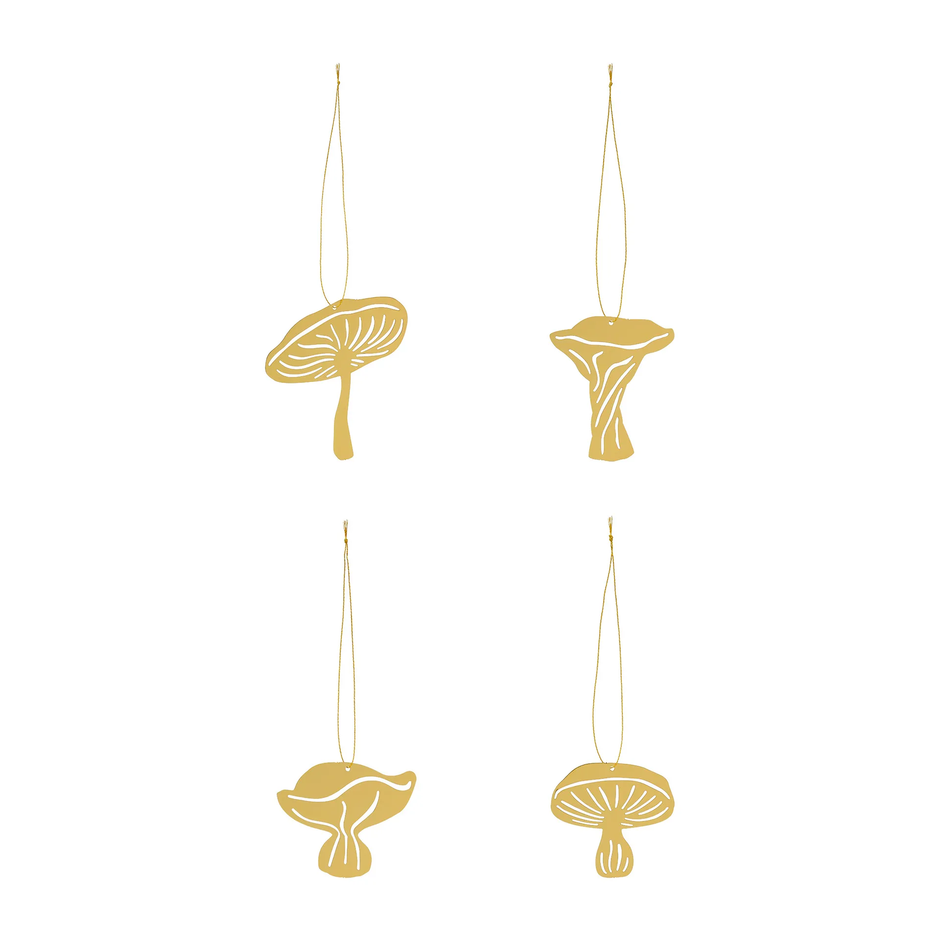 Fungi 행잉 데코소품 4 피스, Brass Cooee Design | 쿠이디자인