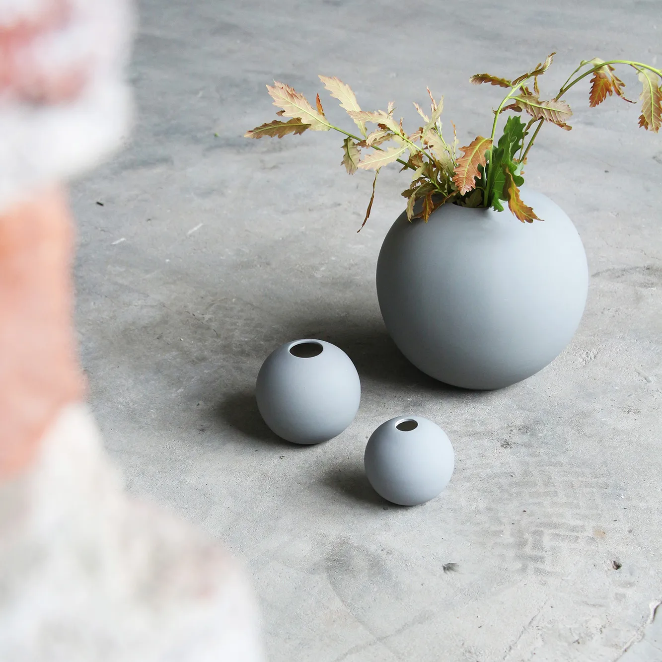 볼 화병 grey, 8 cm Cooee Design | 쿠이디자인