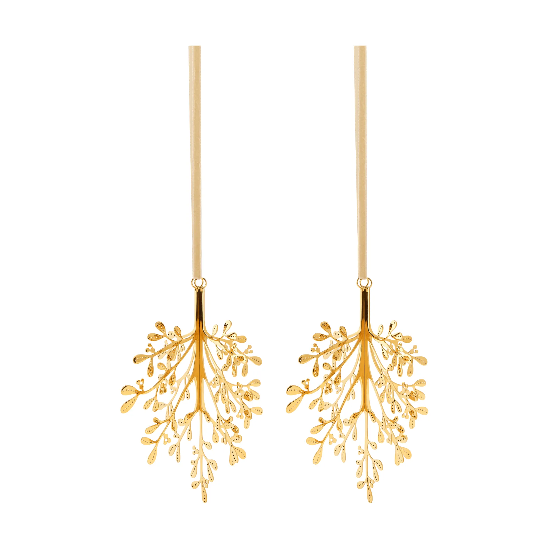 Mistletoe 크리스마스 오너먼트 2개입, Brass 20 cm Cooee Design | 쿠이디자인