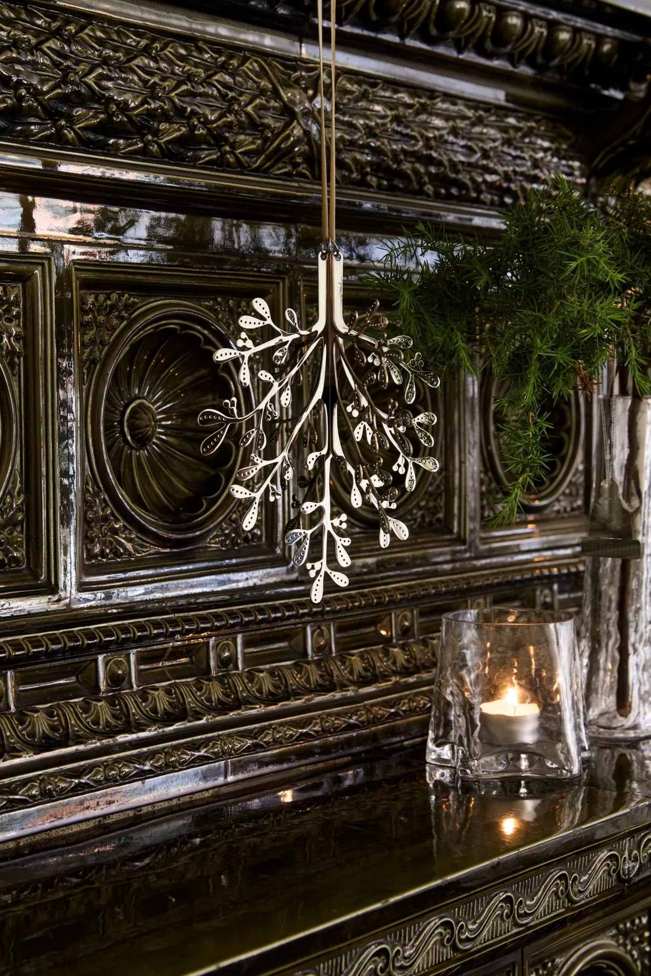 Mistletoe 크리스마스 오너먼트 2개입, Stainless steel, 20 cm Cooee Design | 쿠이디자인