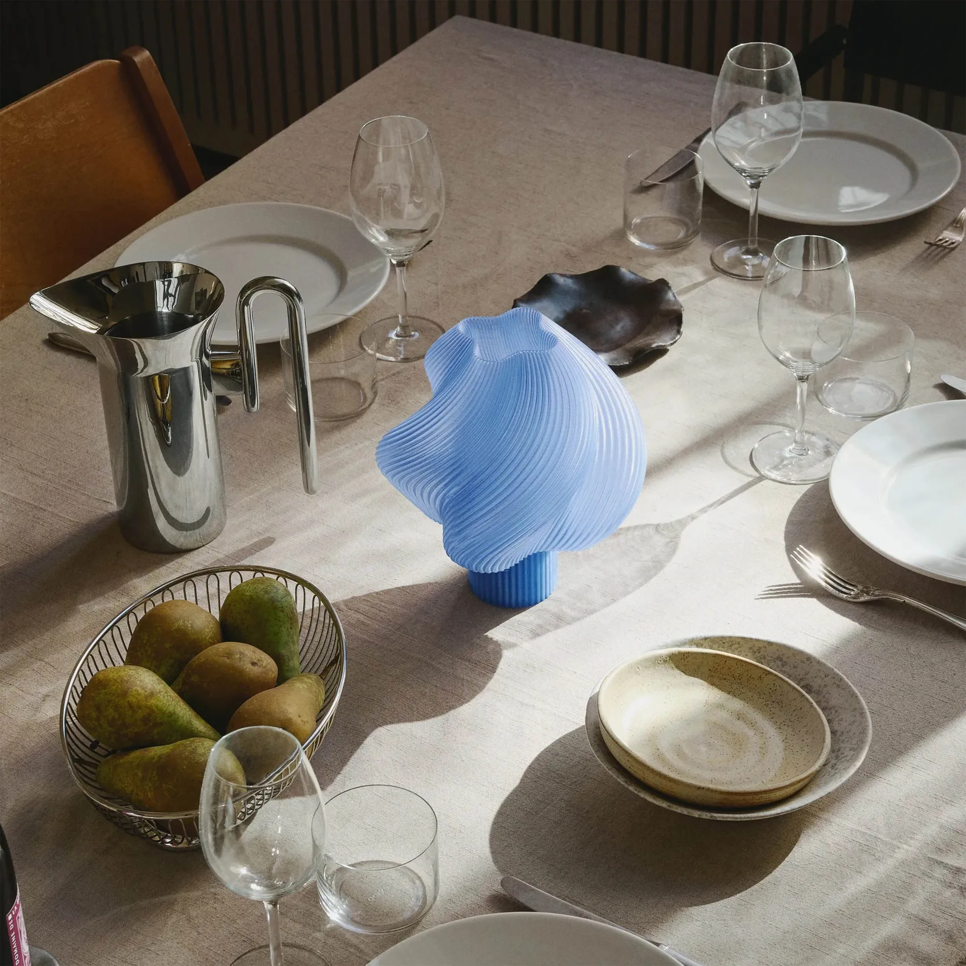 소프트 서브 무선 테이블 조명, Blueberry sorbet, 23 cm Crème Atelier