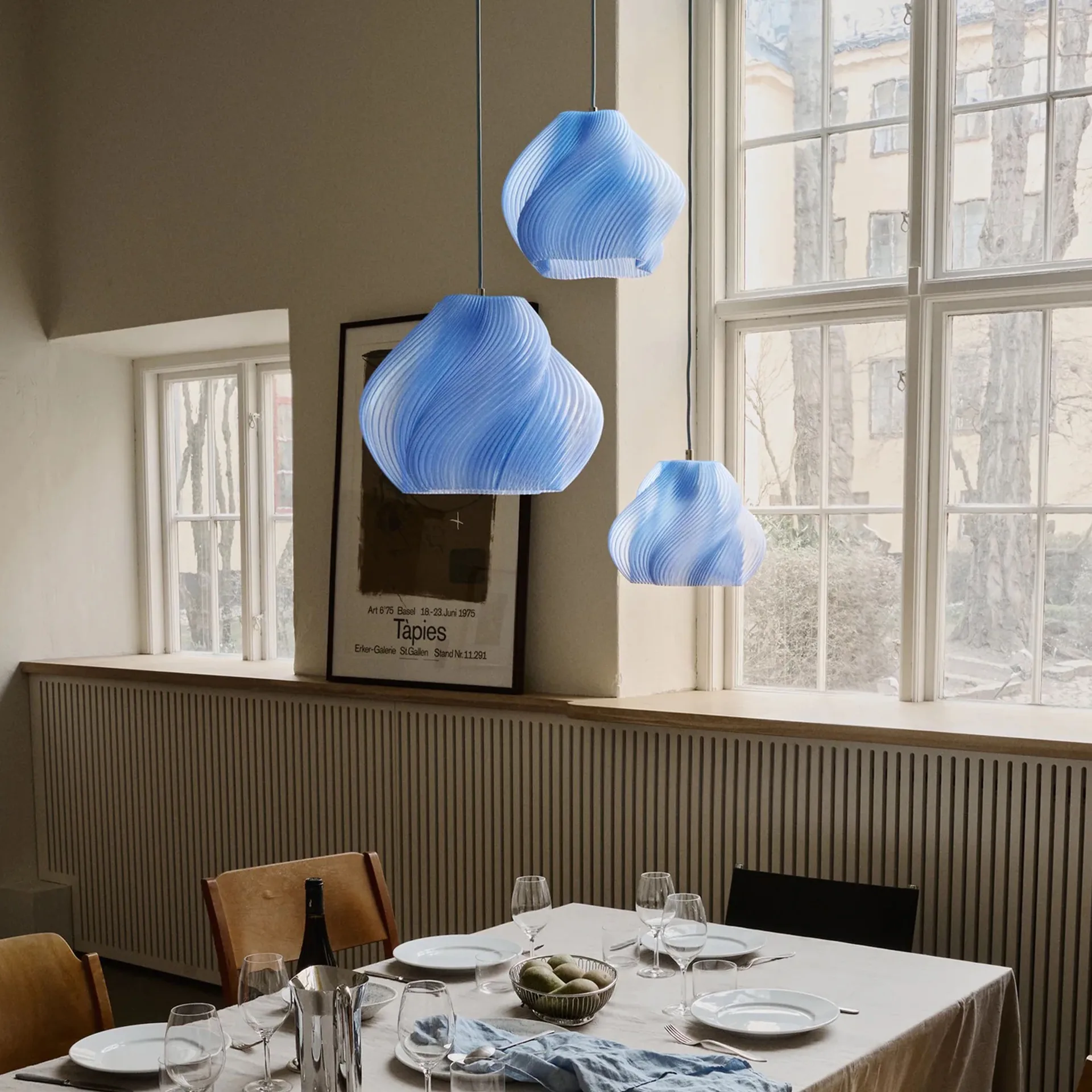 소프트 서브 펜던트 조명, Blueberry sorbet-chrome, 02, 25 cm Crème Atelier