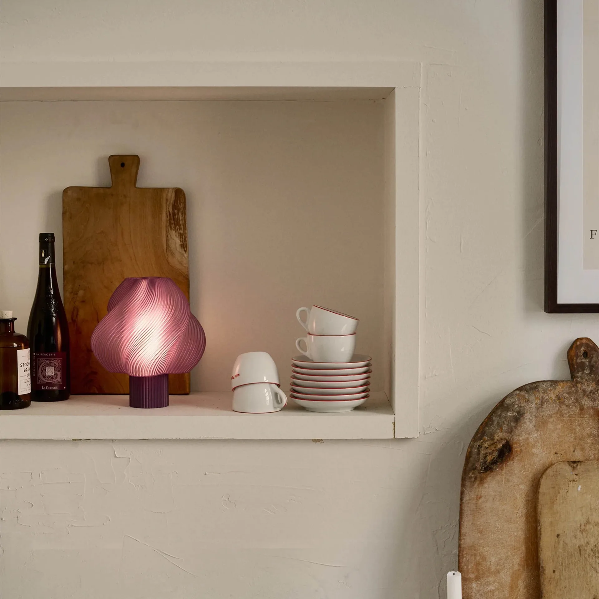 소프트 서브 무선 테이블 조명, Lavender sorbet, 23 cm Crème Atelier