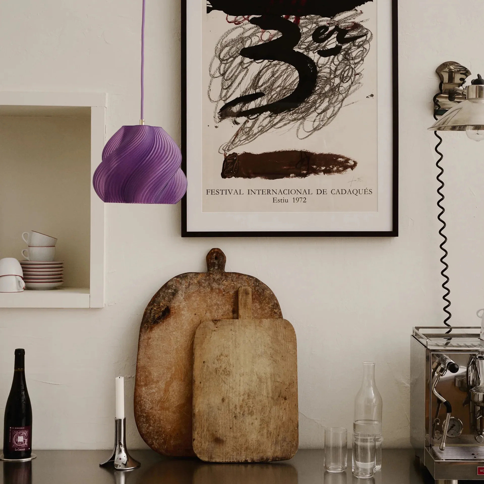 소프트 서브 펜던트 조명, Lavender sorbet-brass, 01, 20 cm Crème Atelier