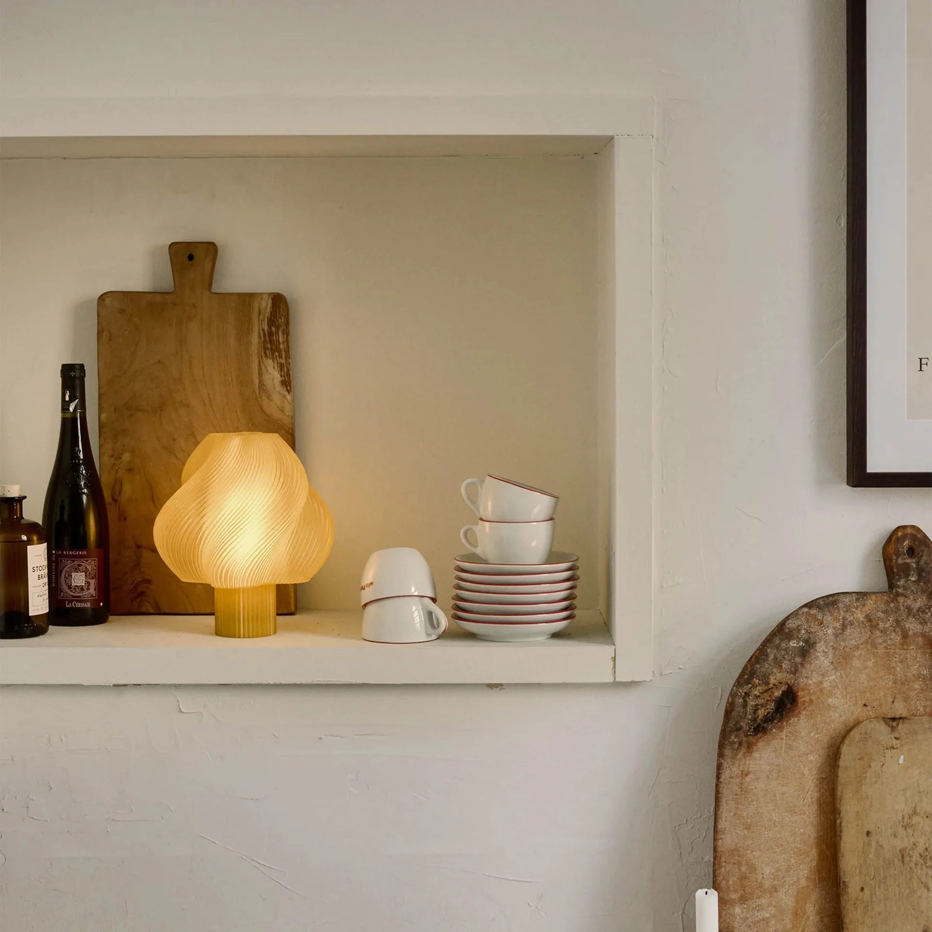 소프트 서브 무선 테이블 조명, Limoncello sorbet, 23 cm Crème Atelier