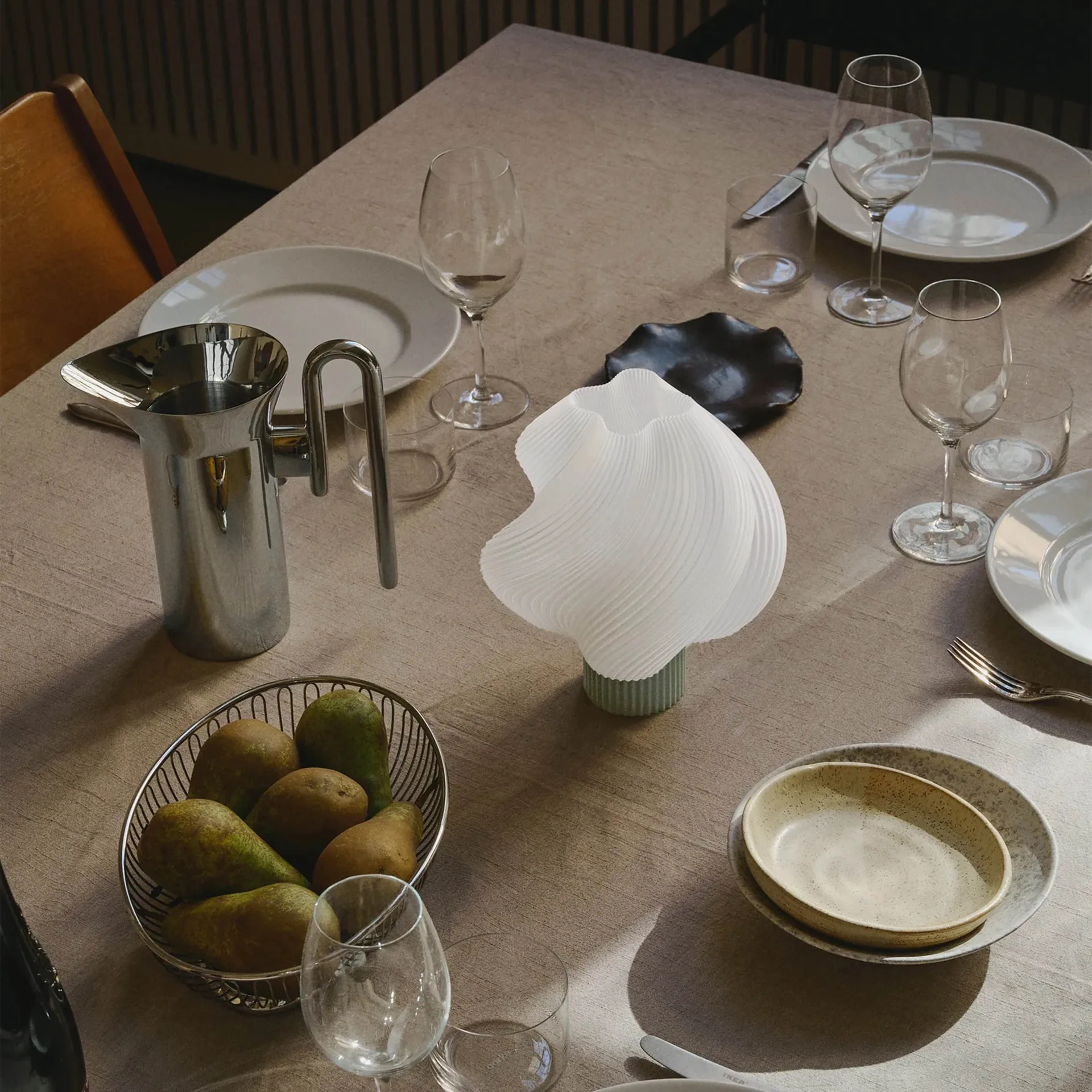 소프트 서브 무선 테이블 조명, Matcha, 23 cm Crème Atelier