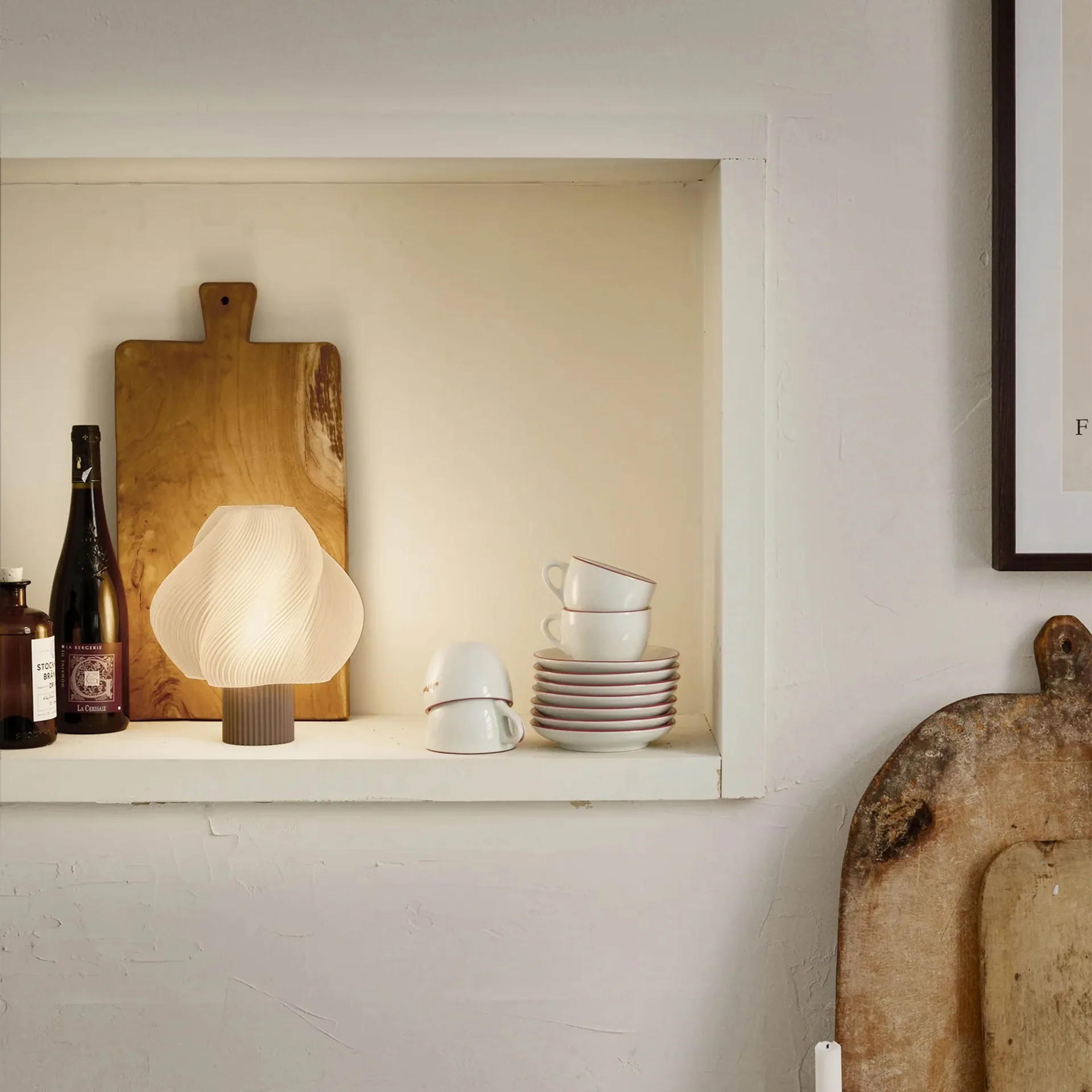 소프트 서브 무선 테이블 조명, Mocha, 23 cm Crème Atelier