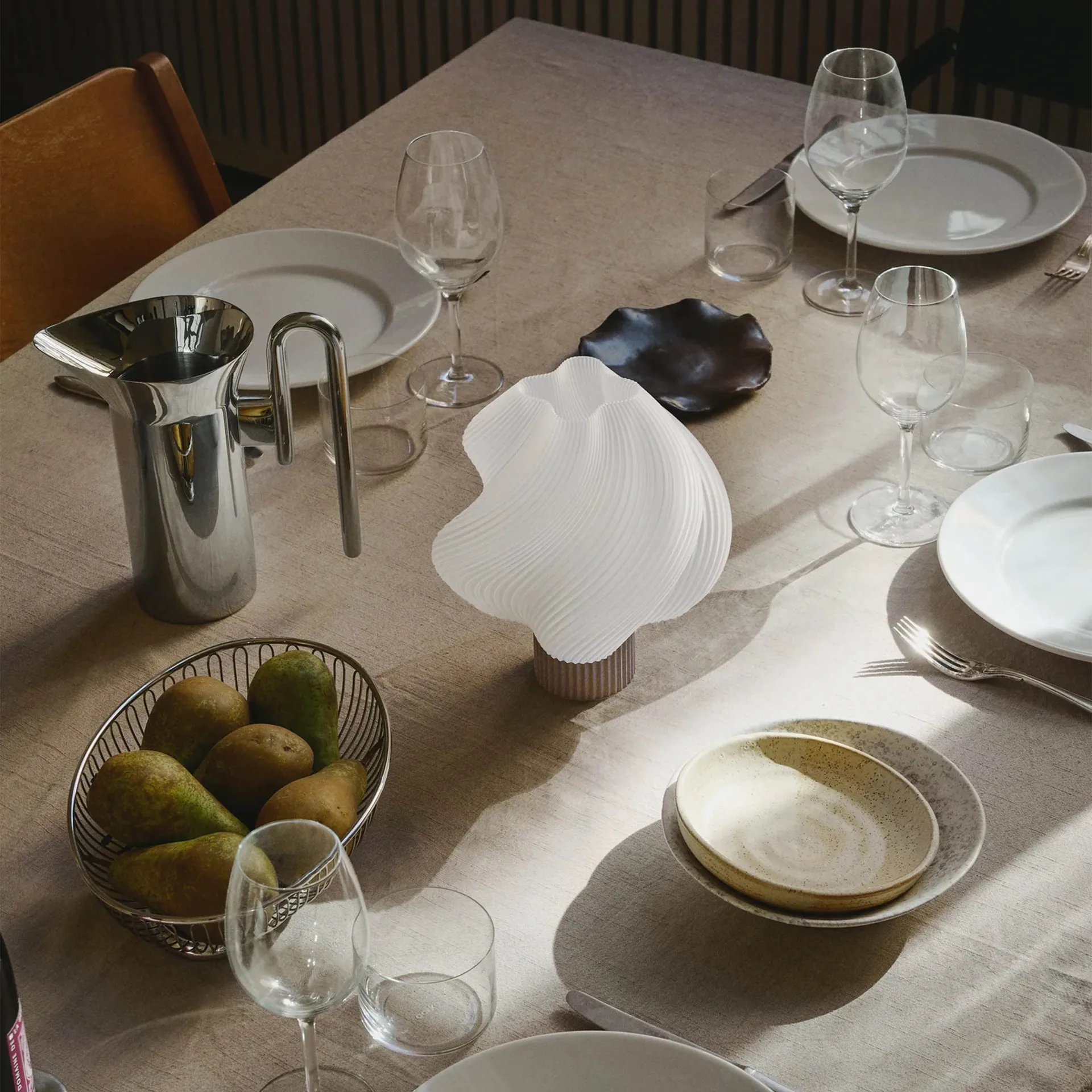 소프트 서브 무선 테이블 조명, Mocha, 23 cm Crème Atelier