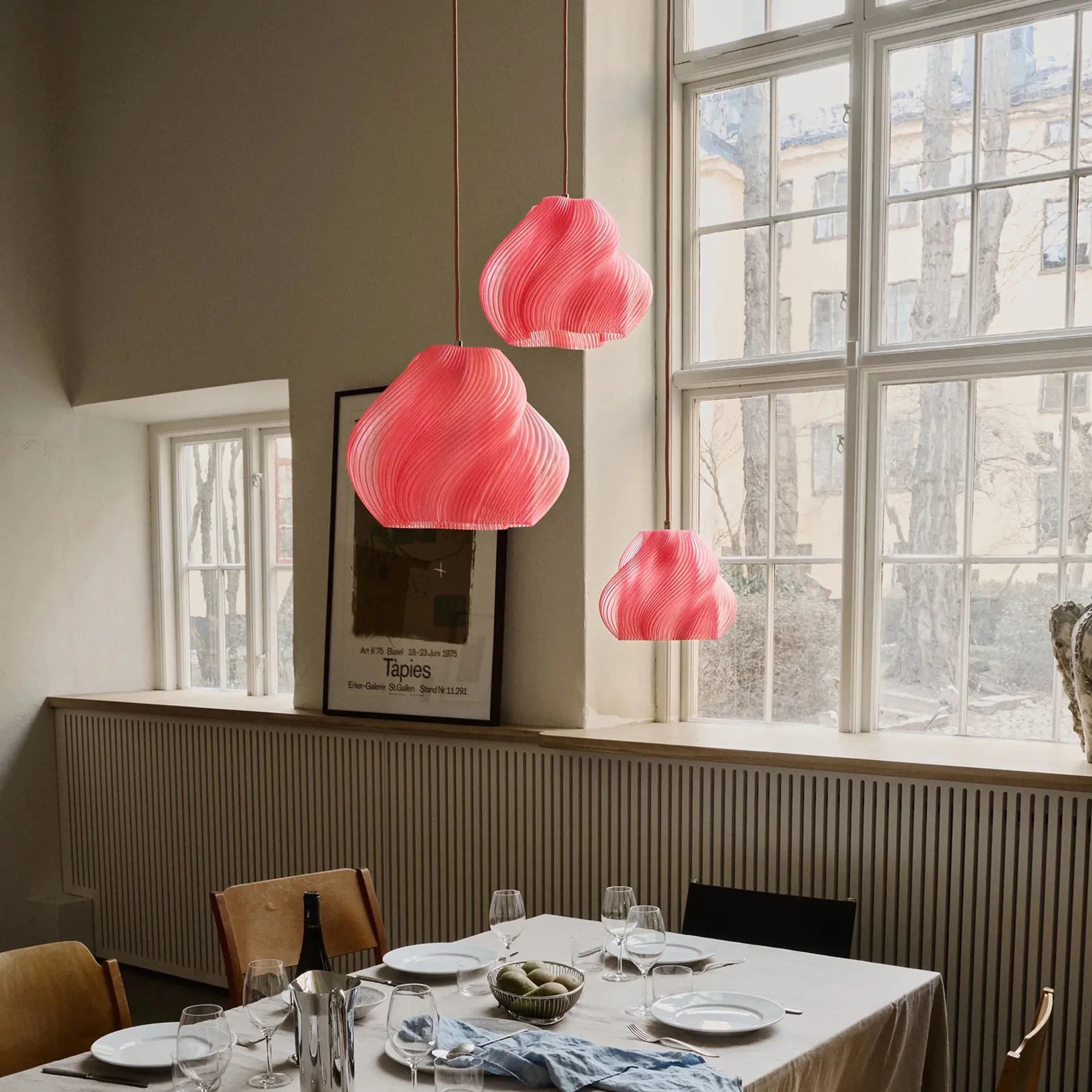 소프트 서브 펜던트 조명, Peach sorbet-chrome, 02, 25 cm Crème Atelier