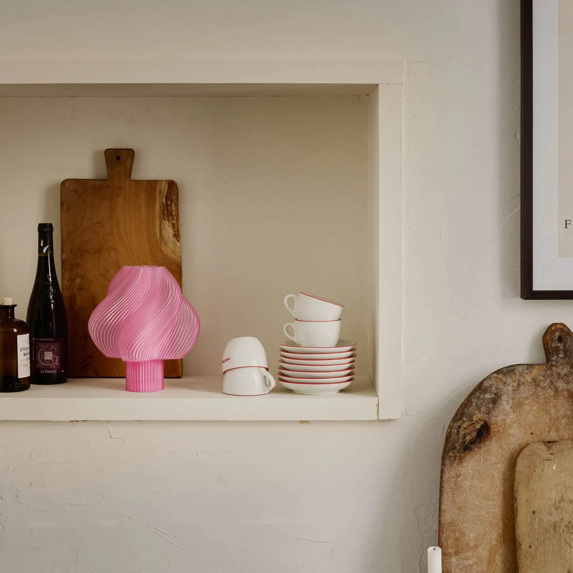 소프트 서브 무선 테이블 조명, Rose sorbet, 23 cm Crème Atelier