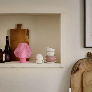 소프트 서브 무선 테이블 조명 - Rose sorbet, 23 cm - Crème Atelier