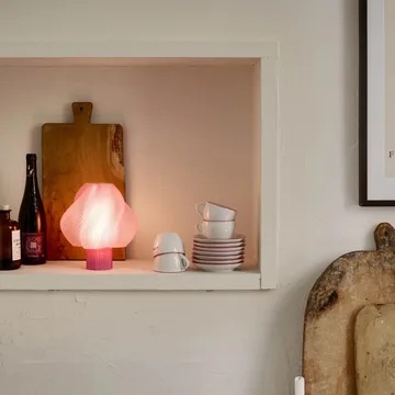 소프트 서브 무선 테이블 조명 - Rose sorbet, 23 cm - Crème Atelier