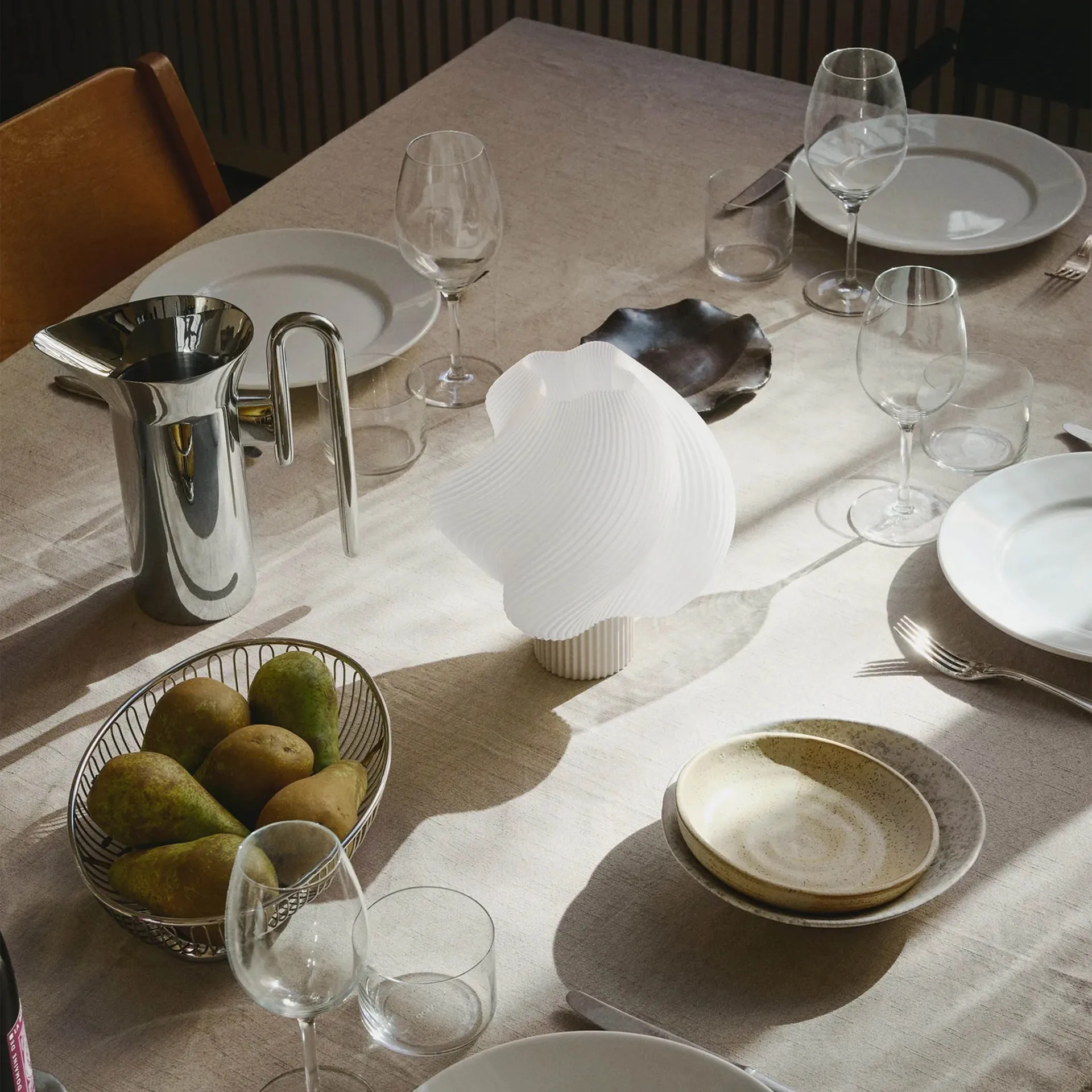 소프트 서브 무선 테이블 조명, Vanilla bean, 23 cm Crème Atelier